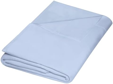 ZPECC Queen Flat Sheet Only 1 Pack, Durable Light Blue Top Bed Sheets Hypoallergenic Soft Brushed Microfiber Color-Coded Label, 90"x102" by ZPECC-ABrandThatHasBeenFocusedOnBeddingFor20Years