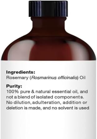 Majestic Pure Essential Oil with Glass Dropper - 100% Pure and Natural - Essential Oils for Diffuser, Aromatherapy, Soap and Candle Making, Rosemary Essential Oil, Rosemary Oil, 4 Fl Oz (Pack of 2) - Image 3
