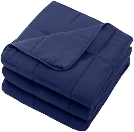 Weighted Blanket for Adults 25lbs, 88"x104", Cal King Cooling Heavy Throw Blanket for 220-280lbs, Microfiber Soft Big Blankets Weighted Comforter, Navy - Image 7