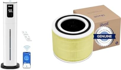 LEVOIT OasisMist 1000S (10L) Smart Humidifier for Home Large Room Bedroom & Core 300 Air Purifier Pet Allergy Replacement Filter by Unknown
