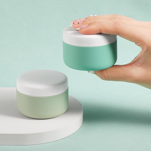 kuangre Travel Containers for Toiletries, Silicone Cream Jars BPA-Free, Leak-proof 2oz Travel Size Containers, Portable Size Silicone Jars with Lid for Cosmetic Face Hand Body Cream (4 Pack) - Image 2