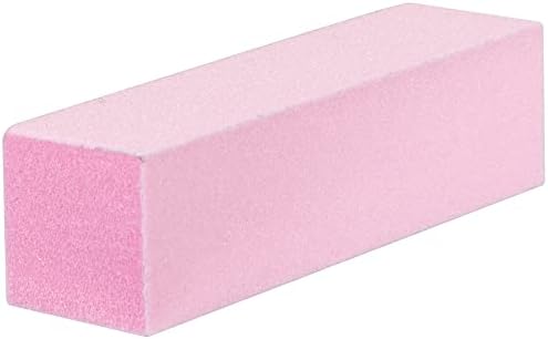 ForPro Pink Pedicure Block, 100/180 Grit, Three-Sided Pedicure Nail Buffer, 3.75” L x 1” W x 1” H, 15-Count (Pack of 2) - Image 4