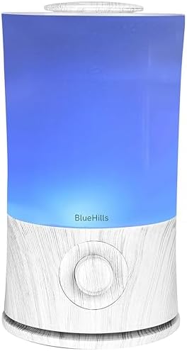 BlueHills Premium 2000 ML XL Essential Oil Diffuser Large White Wood Grain by BlueHills