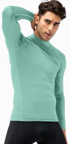 SPVISE Men's Compression Shirts Long Sleeve Mock Turtleneck Workout Tops - Image 6
