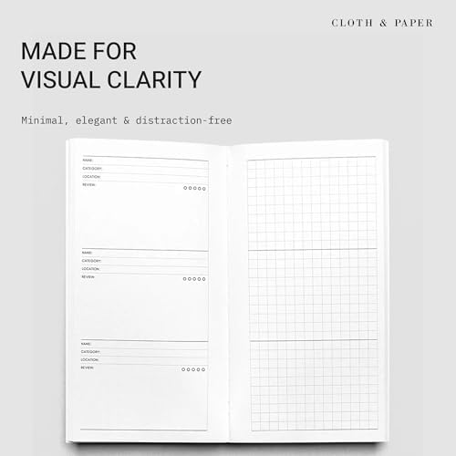 Cloth & Paper Travel Notebook | Experience Journal Tracker – Walnut | Pocket Plus Travel Journal Notebook 3.2" x 6" | Experience Log for Restaurants, Travel, Places & Activities – Soft Touch Cover - Image 2