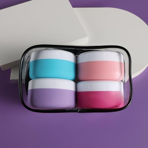 Kuangre Travel Containers for Toiletries, Silicone Cream Jars BPA-Free, Leak-proof 1.35oz Travel Size Containers, Portable Size Silicone Jars with Lid for Cosmetic Face Hand Body Cream (4 Pack) - Image 6