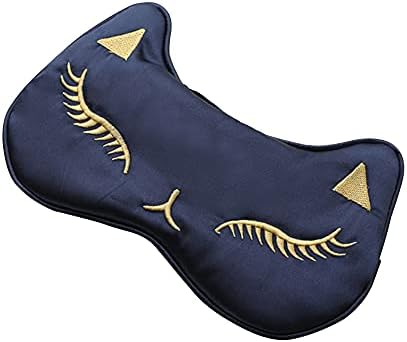 PERFECTSIGHT Sleep Eye Masks Silk Sleep Eye Cover Lightweight Adjustable Eyeshade Mask Satin Night Eyeshade Cover for Women Men Sleep Travel Nap (Cat-Yellow) by PERFECTSIGHT