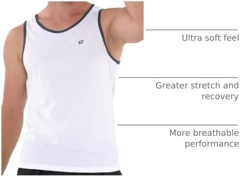 EZRUN Men's Quick Dry Workout Tank Top UPF 50+ Sweat-Wicking Gym Shirt - Image 4