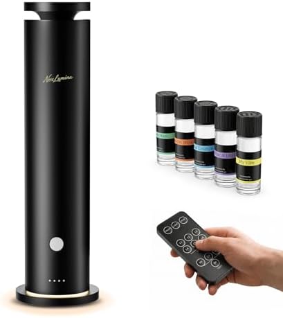 Waterless Diffuser Pro with 5 Scent Oils, Luxury Hotel-Class Essential Oil Diffuser Aromatherapy Machine with 1500 Sq Ft Cover, 6 Mist, 4.06Oz Diffusers for Home Large Room Hotel SPA - Black by Unknown