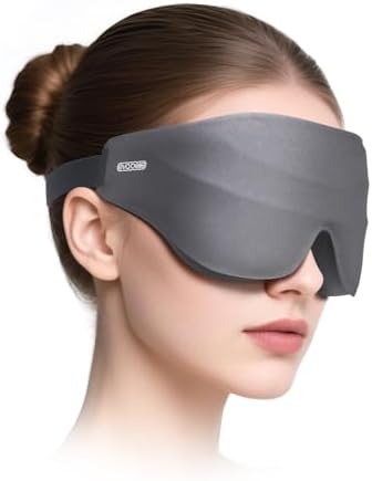 Sleep Eye Mask for Men Women, EVA BELLE Light Blocking Sleeping Mask for Side Sleeper, 3D Contoured Cup Night Blindfold, Lash Extensions 3D Sleeping Mask with Adjustable Strap for Travel, Night & Nap by Evabelle