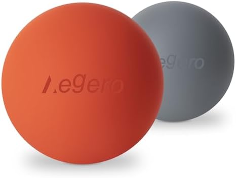 Massage Lacrosse Balls for Myofascial Release,Yoga Deep Tissue Massage,Trigger Point Therapy and Foot Plantar Fasciitis,Muscle Soreness Massager Ball (2Pack,Orange and Grey) by Unknown