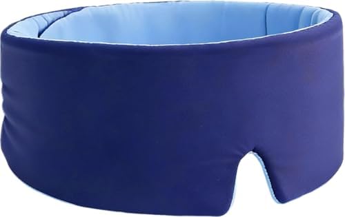 Sleep Mask for Side Sleepers, Zero Pressure 3D Eye Mask with Ear Coverage, 100% Blackout, Dual-Sided Cooling & Soft Bamboo Fiber, Silent Strap, Breathable Luxury Sleep Mask for Travel, Men & Women by TongTuo