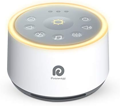 Dreamegg D1 Sound Machine Baby - White Noise Machine for Baby with Night Light, 24 High Fidelity Sounds, Timer & Memory Feature, Noise Machine with Nursery Lamps for Adults, Home, Office (White) by Dreamegg
