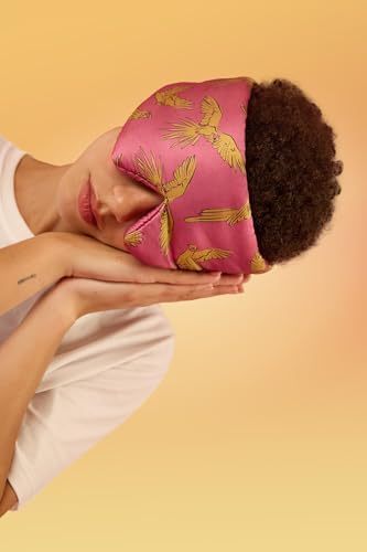 Glow People Silk Sleep Mask – 100% Mulberry Silk Eye Mask for Sleeping, Total Blackout, Cloud-Soft and Adjustable for Beauty Sleep and Travel - Macaw - Image 6