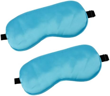 2 PCS Blue Silk Sleep Mask - Eye Masks for Sleep, Blindfold Travel Eye Mask - Shade Cover for Sleeping - Men & Women by Unknown