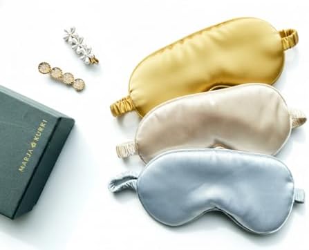 [1 Pack] QSYW Sleep Masks, Satin Eye Mask for Sleeping - Silky Eye Masks Bulk with Storage Bag & Elastic Strap,Blue - Image 3