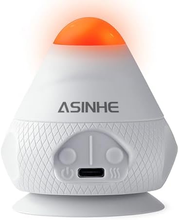 VibeHeat Mini – Heated Vibrating Massage Ball with Suction Base, 2 Heat & 2 Vibration Modes, Deep Tissue Trigger Point Massager for Back, Neck, Feet, Muscle Relief by AsinheInc