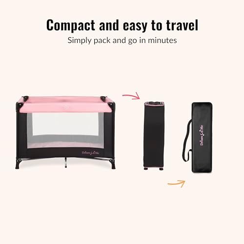 Dream On Me Nest Portable Playard, Lightweight, Foldable, Carry Bag, Pink - Image 4