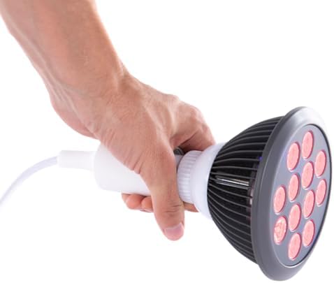 hooga Red Light Therapy Bulb, 660nm & 850nm Red & Near Infrared Light, 12 Dual-Chip LEDs, Targeted Light Bulb with Base & Braided Power Cord for Home Wellness Routine, HG24 - Image 3