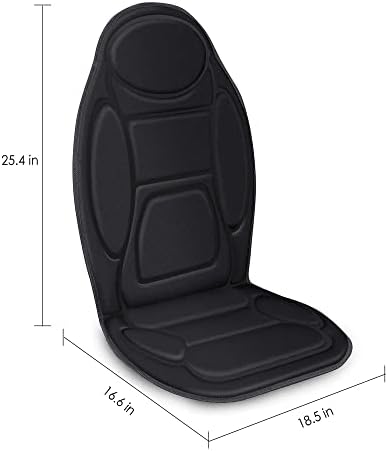 Snailax Massage Seat Cushion - Back Massager with Heat, 6 Vibration Massage Nodes & 2 Heat Levels, Massage Chair Pad for Home Office Chair, Black - Image 6