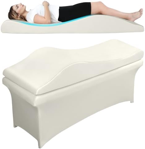 Ergonomic Lash Bed Topper, Esthetician Curvy Massage Table Pad, 70.8"x28" by LukyHonieLife