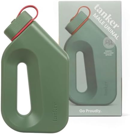 Tanker Portable Urinal for Men Spill Proof - Camping & Travel Pee Bottle by BoomEssentials