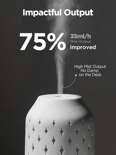 InnoGear 150ml Ceramic Essential Oil Diffusers for Home Humifidier, White - Image 3