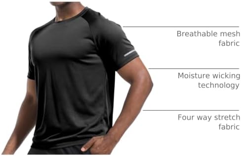 Boyzn 1, 3, 5 or 7 Pack Men's Workout Running Shirts, Dry Fit Moisture Wicking T-Shirt, Gym Athletic Short Sleeve Tee Shirts - Image 4