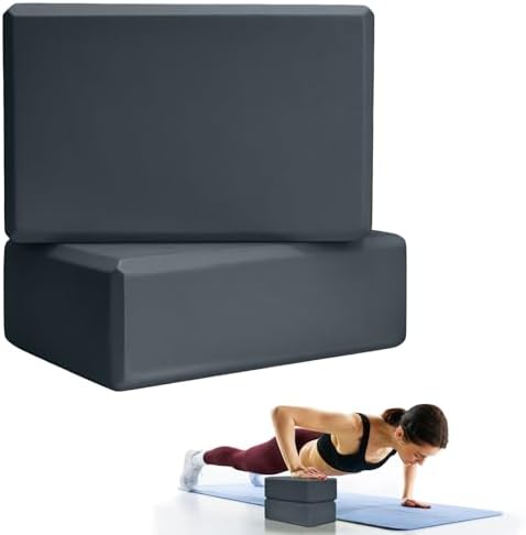 Septo 2 Pcs Yoga Blocks, 9x6x3 Inch Foam Blocks for Pilates by Septo