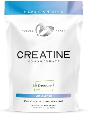 Muscle Feast Creapure Creatine Monohydrate Powder, Unflavored (500g) by MuscleFeast