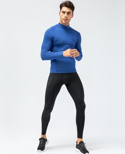 SPVISE Men's Compression Shirts Long Sleeve Mock Turtleneck Workout Tops - Image 3