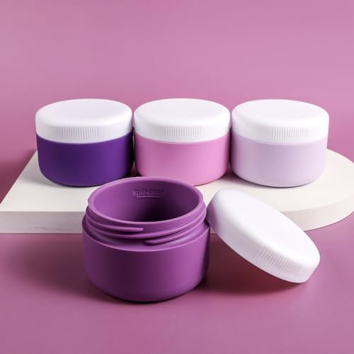 kuangre Travel Containers for Toiletries, Silicone Cream Jars BPA-Free, Leak-proof 1.35oz Travel Size Containers, Portable Size Silicone Jars with Lid for Cosmetic Face Hand Body Cream (4 Pack) - Image 7