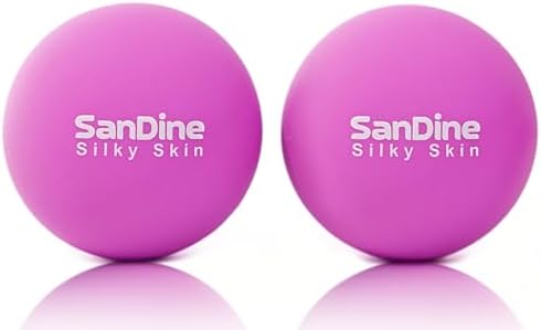 Lacrosse Massage Balls for Deep Tissue Massage - Release Tension Relieve Muscle Soreness Improve Flexibility - Ideal for Myofascial Release Trigger Point Therapy - 2Pack Yoga balls by Sandine (Purple) - Image 2