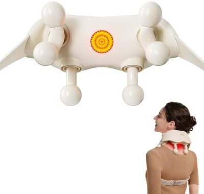 SKG HS500 FSA Eligible Cordless Neck Massager with Heat for Relief Deep Tissue, Shiatsu Shoulder Massager for Neck and Shoulder Relaxation, Father’s Day Dad Gifts, Gifts for Men Grandpa, HSA Eligible by SKG