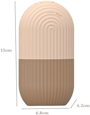 Joyeee Ice Face Roller, Reusable Silicone Mold Face Massage Eye Facial Beauty Skin Care Tools Apply Ice for Shrink Pores Anti Wrinkle Reduce Puffiness Improve Skin Elasticity, Striped, Brown - Image 2