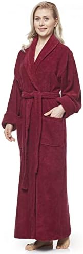 Arus Women's Long Style Full Length Thick Shawl Collar Turkish Bathrobe - Image 2