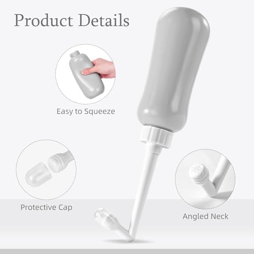 Portable Bidet Travel Large Capacity 15.8oz Personal Toilet Handheld Gray - Image 2