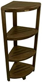 DecoTeak Teak 4 Tier Corner Shower Shelf – Free Standing Bathroom Caddy Space Saving Design | Designed for Moist Wet Spaces | Provides Organization & Storage - Image 4
