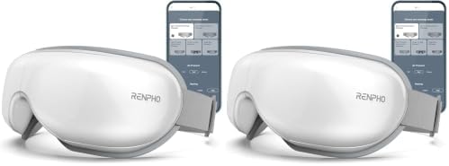 RENPHO Eyeris Smart Eye Massager with App Control, FSA Eligible HSA, Eye Mask with Heat & Wireless Music for Dry Eyes & Head Tension, Perfect Relaxing Birthday Gifts for Women and Men (Pack of 2) by RENPHO