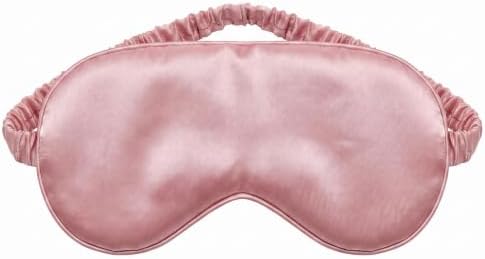 [1 Pack] QSYW Sleep Masks, Satin Eye Mask for Sleeping - Silky Eye Masks Bulk with Storage Bag & Elastic Strap,Pink - Image 3