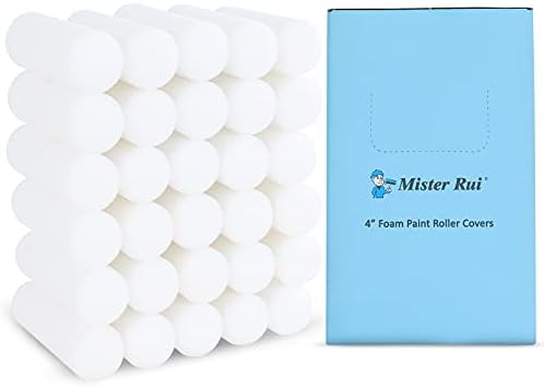Mister Rui 30 Pack 4 Inch Foam Paint Roller Covers by MisterRui