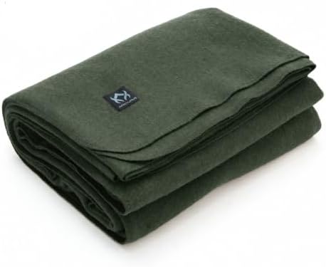 Arcturus Tahoe Wool Bed Blanket | Soft, Breathable Wool Blanket for Year-Round Comfort - King Size (90"x 108") | Thick & Washable (Olive Green) by Arcturus