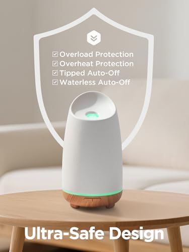 InnoGear 150ml Ceramic Essential Oil Diffuser, Diffusers for Home, White - Image 4