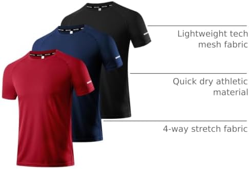 Boyzn 1, 3, 5 or 7 Pack Men's Workout Running Shirts, Dry Fit Moisture Wicking T-Shirt, Gym Athletic Short Sleeve Tee Shirts - Image 4