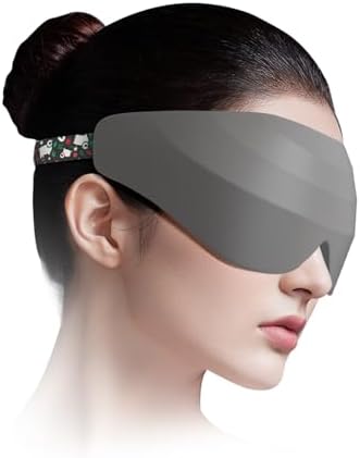Sleep Mask for Side Sleeper Women Men, EVA BELLE Eye Mask for Sleeping Light Blocking, 3D Sleeping Mask Blackout, Soft Breathable Eye Shade Cover with Adjustable Elastic Strap for Travel Home Nap Rest by Evabelle