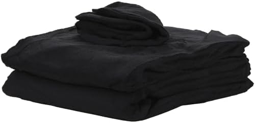 ForPro Luxury TerrySoft 3-Piece Massage Sheet Set, Black, Ultra-Soft, Stain and Wrinkle-Resistant, Includes Flat and Fitted Sheets and Face Rest Cover - Image 4
