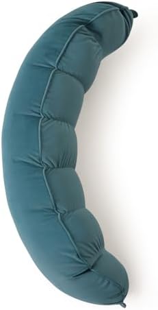 Peallow(Pat. Pend) – Long Round Body Pillow for Adults, Bolster Pillow for Sleeping, Soft and Supportive Pillow for Sleeping & Lumbar Support (Slate Blue,39") by Ailuteie