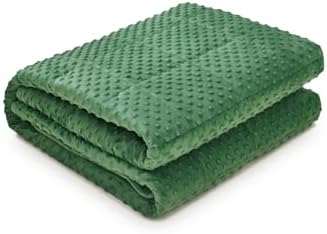 TONGDADA Minky Weighted Blanket | 40''x60'',10lbs | Cozy and Soft Minky Weighted Throw Blanket | Luxury Velvet with Premium Glass Beads | Dark Green Minky - Image 7