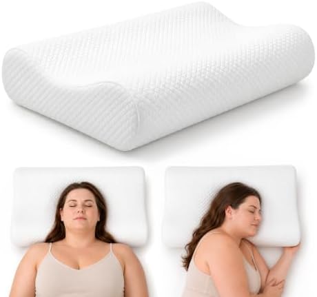 AM AEROMAX 26" Queen Contour Memory Foam Pillow for Neck Pain Relief by AMAEROMAX
