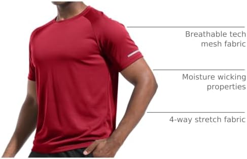 Boyzn 1, 3, 5 or 7 Pack Men's Workout Running Shirts, Dry Fit Moisture Wicking T-Shirt, Gym Athletic Short Sleeve Tee Shirts - Image 4